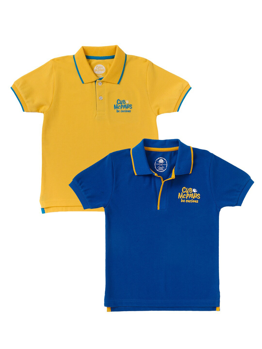 Cub McPaws Boys Multicoloured 2 Polo Collar T-shirt