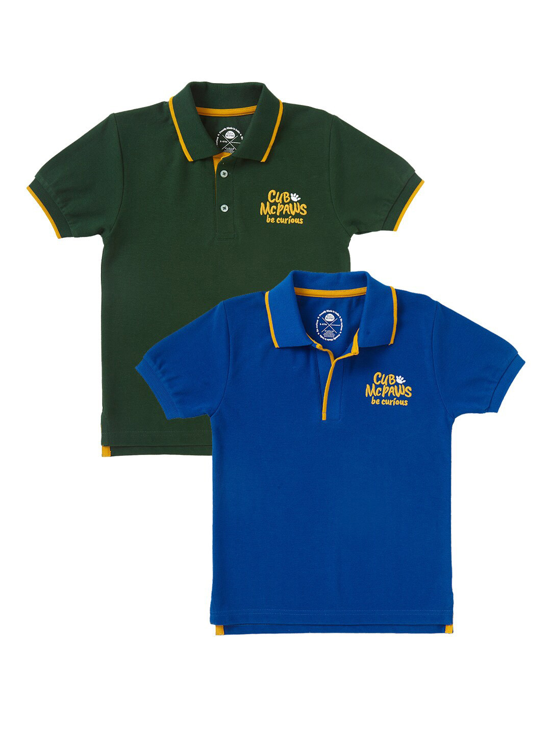 Cub McPaws Boys Multicoloured 2 Polo Collar T-shirt