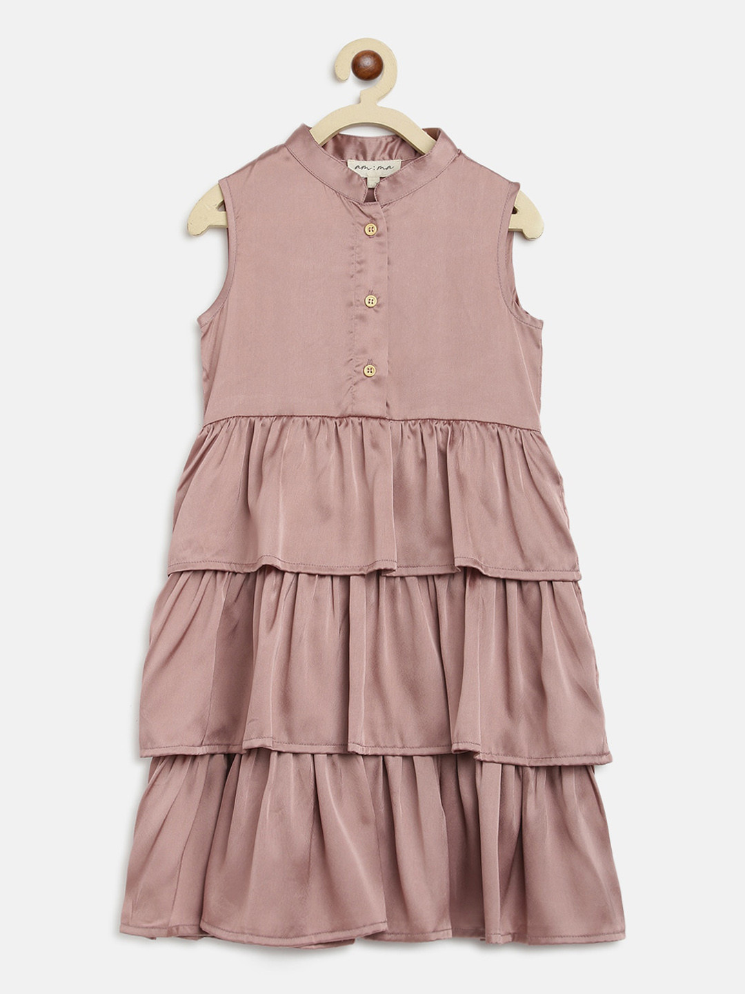 am ma Girls Pink A-Line Dress