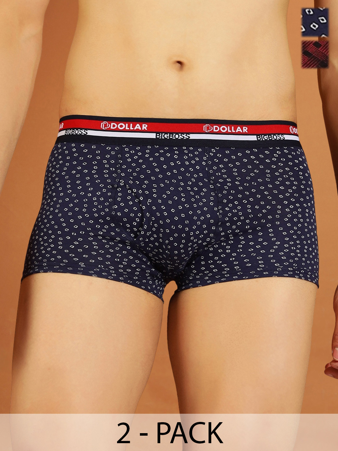 Dollar Bigboss Men Printed Pack of 2 Functional Pouch Support Trunk