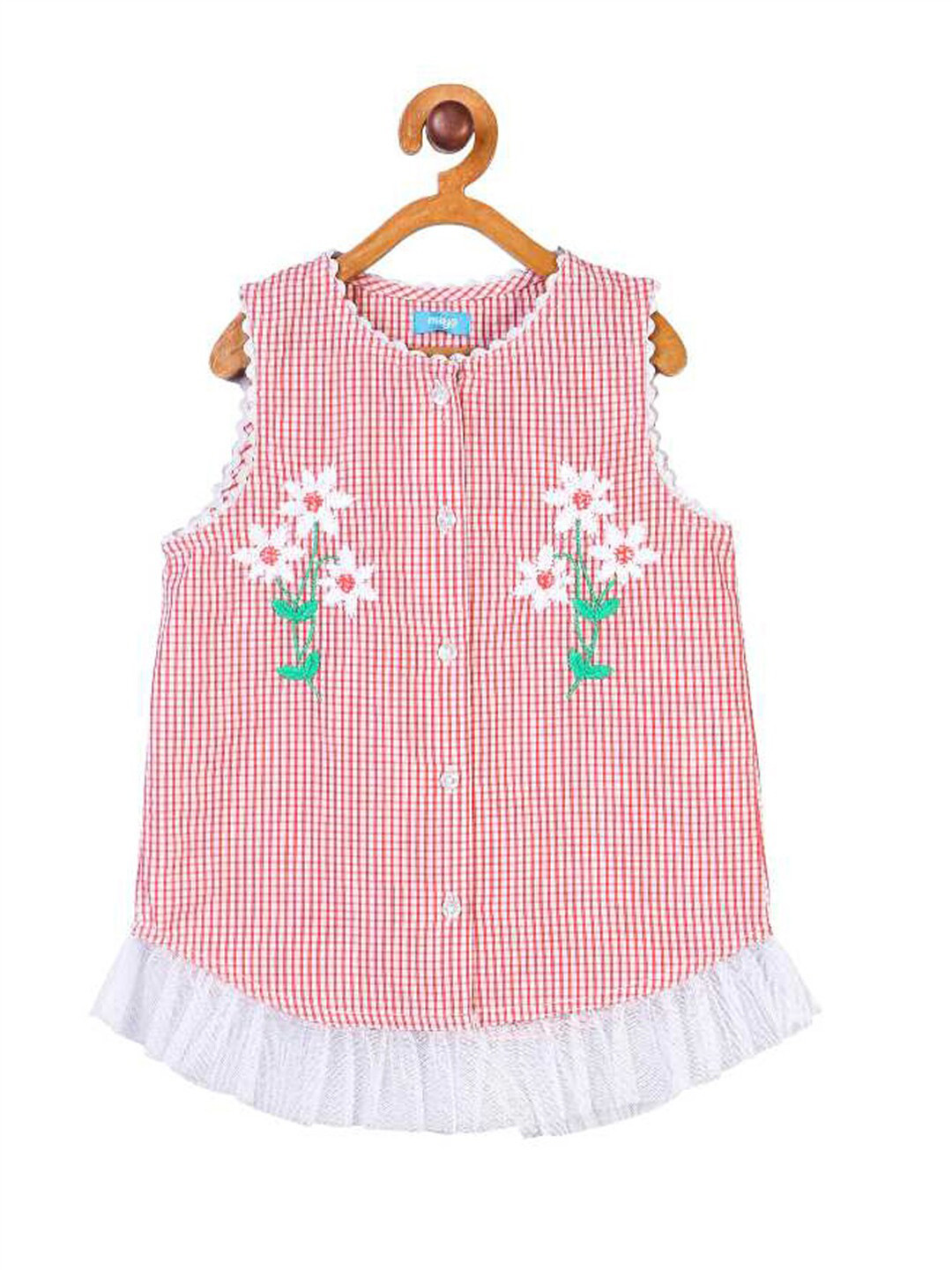 Miyo Red Striped Regular Top