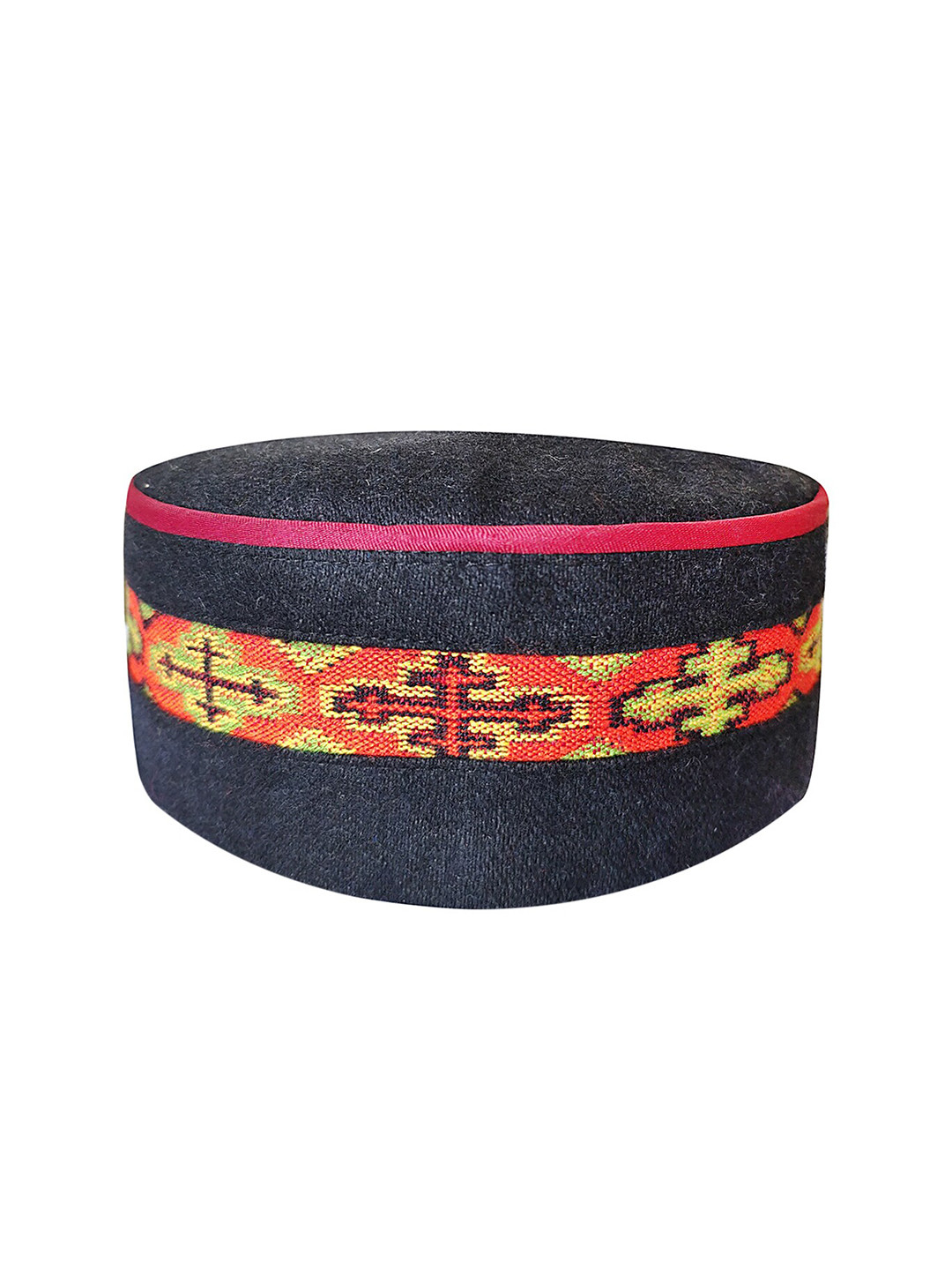 Vastraa Fusion Unisex Blue & Orange Embroidered Ascot Cap