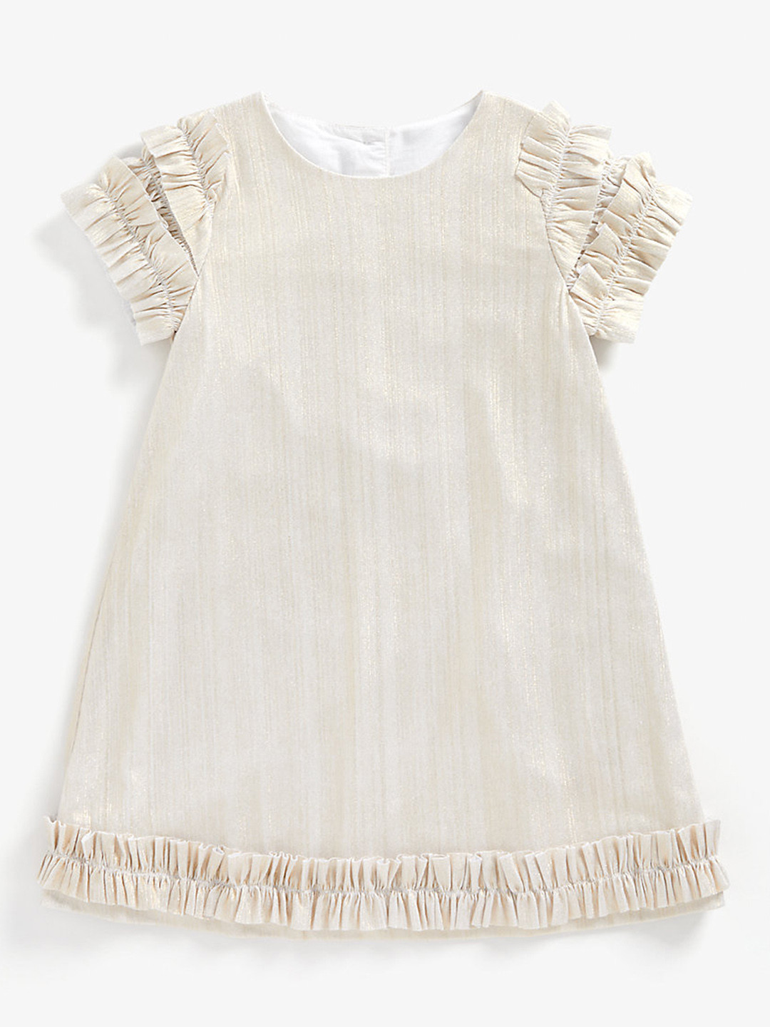 mothercare Beige Ruffled A-Line Dress