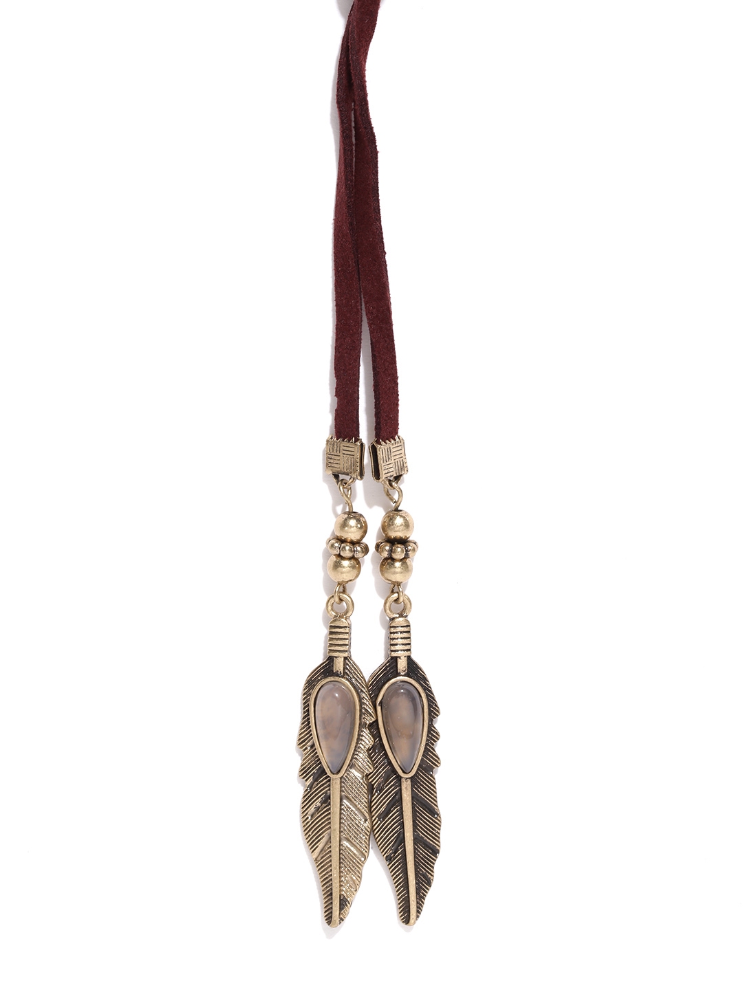 Burgundy necklace cheap forever 21