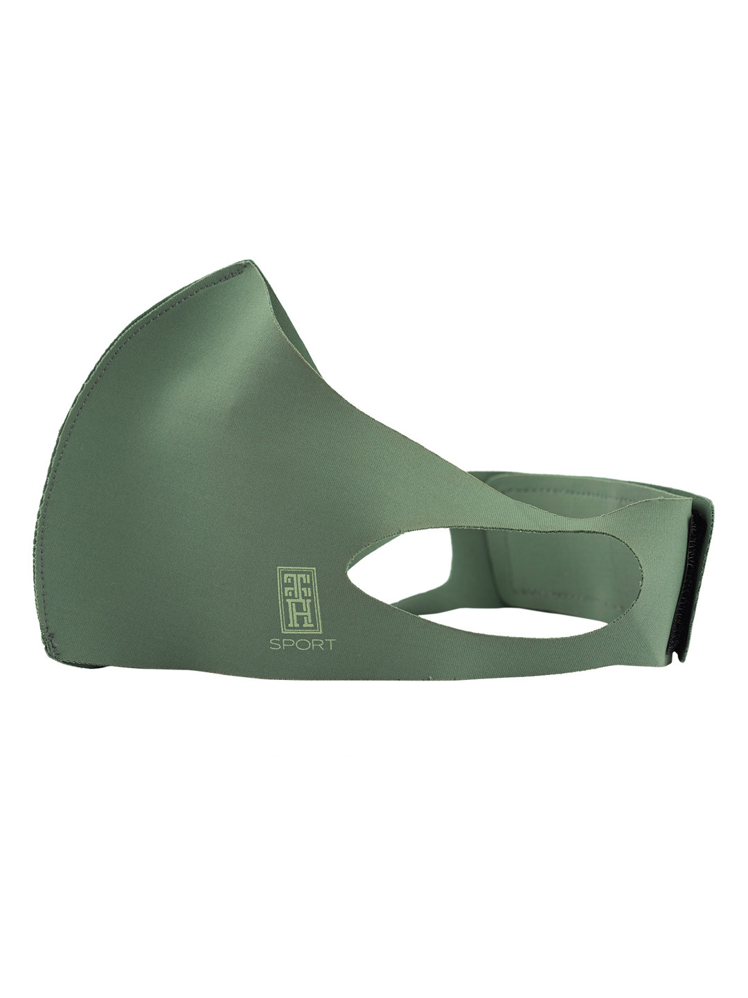 The Tie Hub Unisex Olive Sports Mask with Band Medium