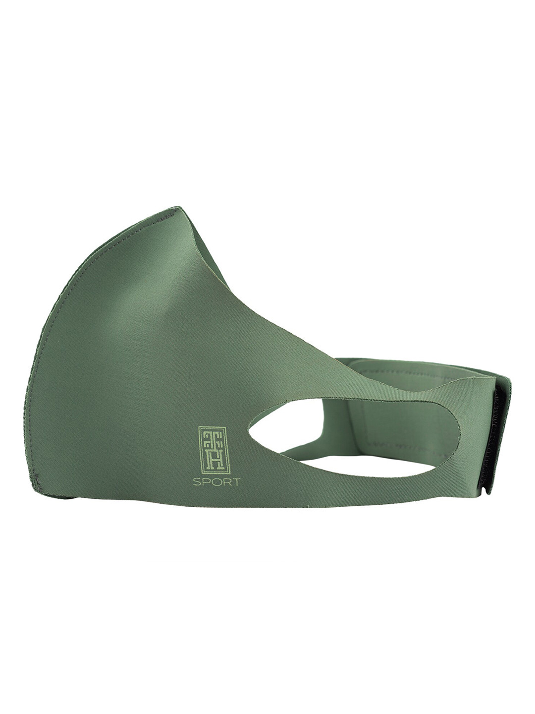 The Tie Hub Unisex Kids Olive Green Solid 1-Ply Cloth Mask