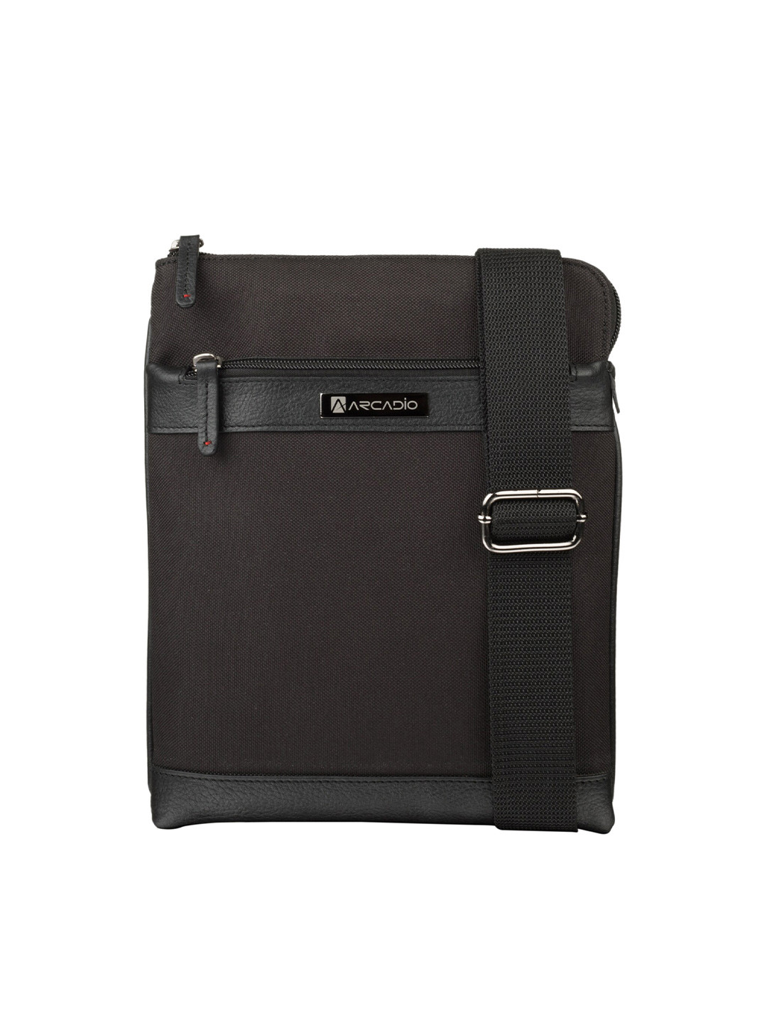 ARCADIO Unisex Black Messenger Bag