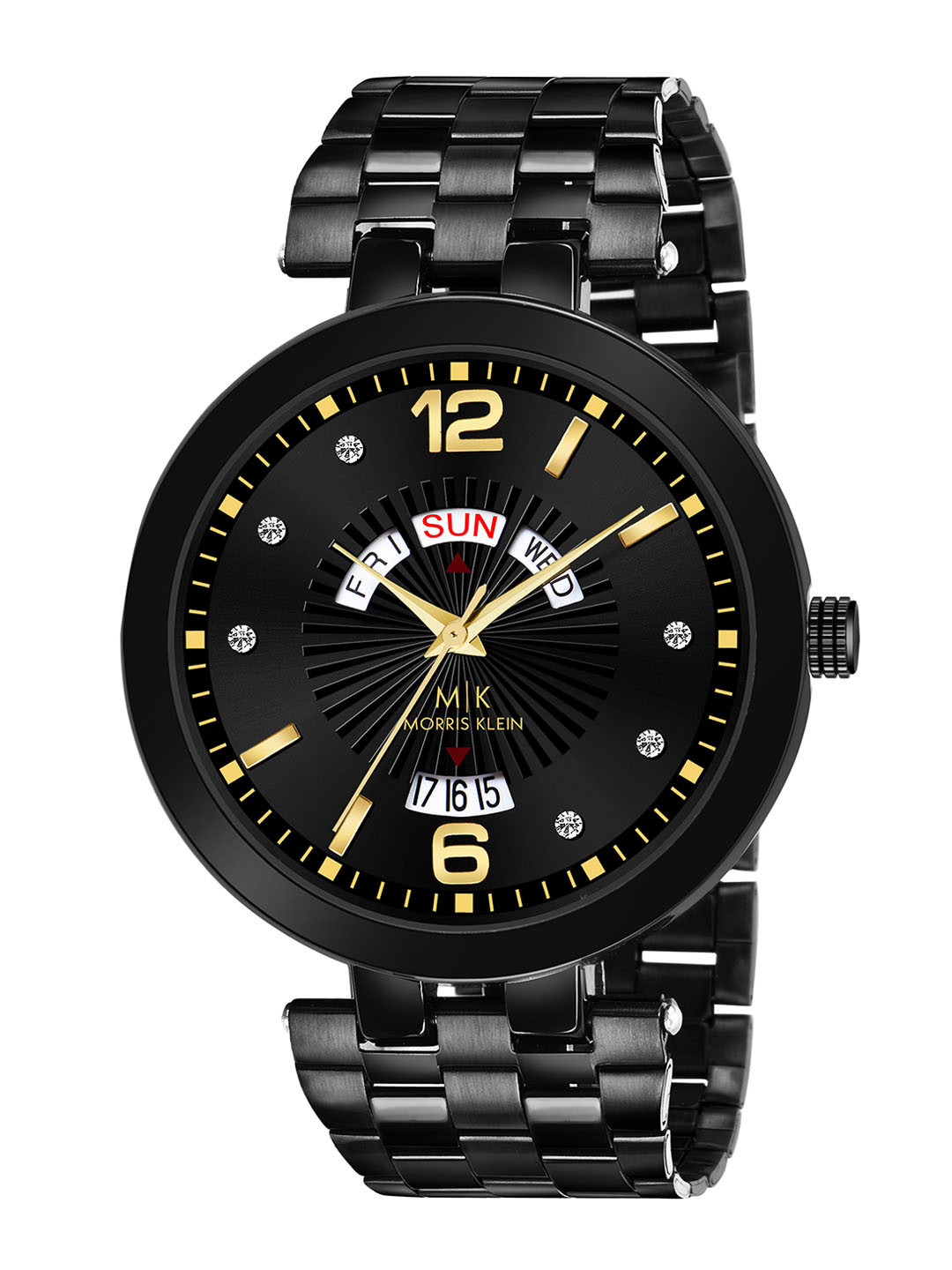 MORRIS KLEIN Men Black Stainless Steel Straps Analogue Multi Function Watch MK-1003