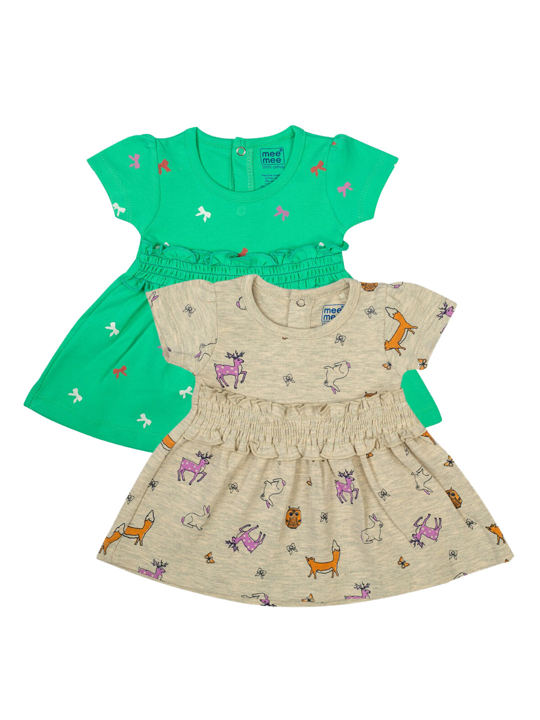 MeeMee Beige Lace Peplum Dress