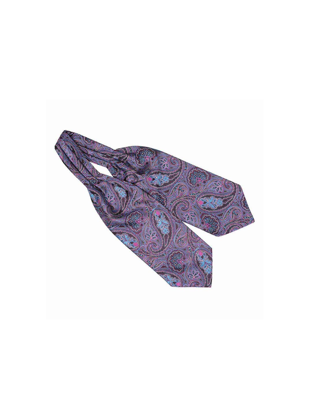 The Tie Hub Men Purple & Blue Woven Design Cravat