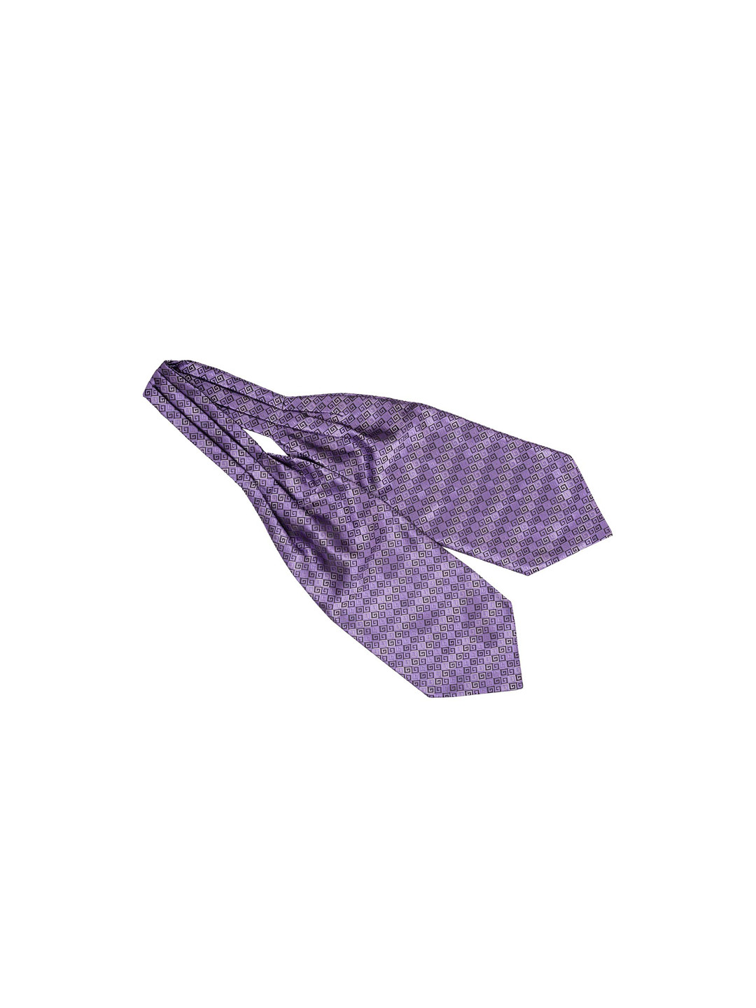 The Tie Hub Men Purple & Grey Woven Design Cravat