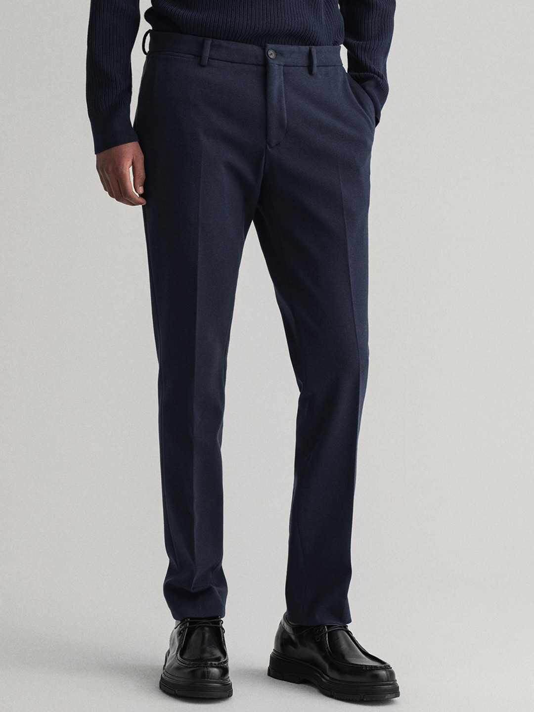 GANT Men Blue Cotton Trousers