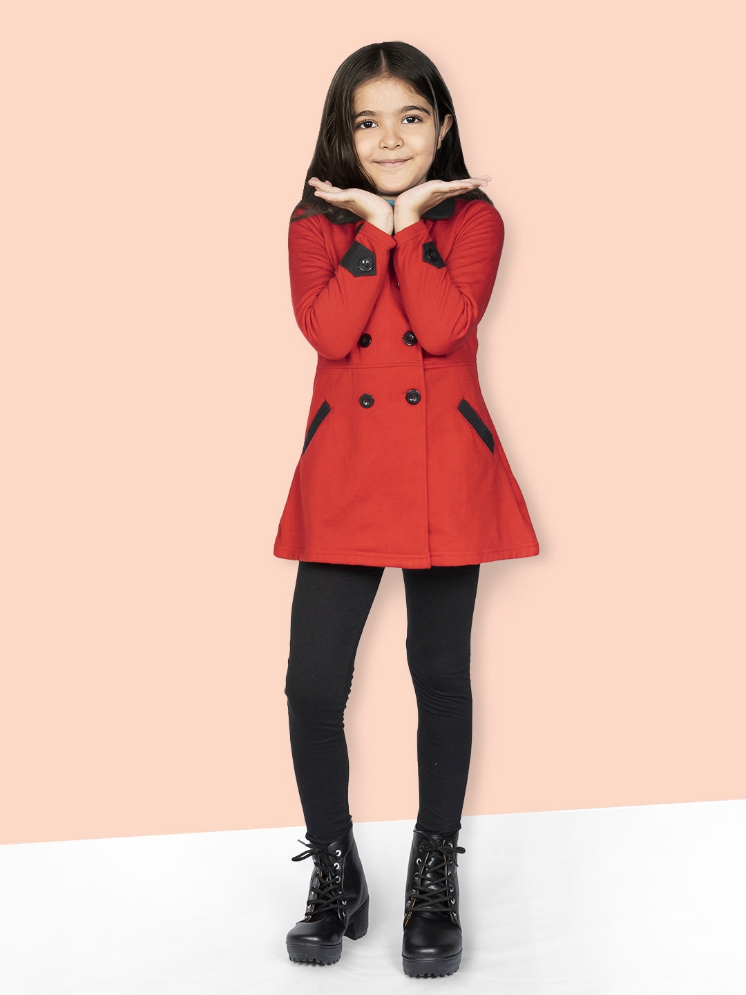 Girls red clearance pea coat