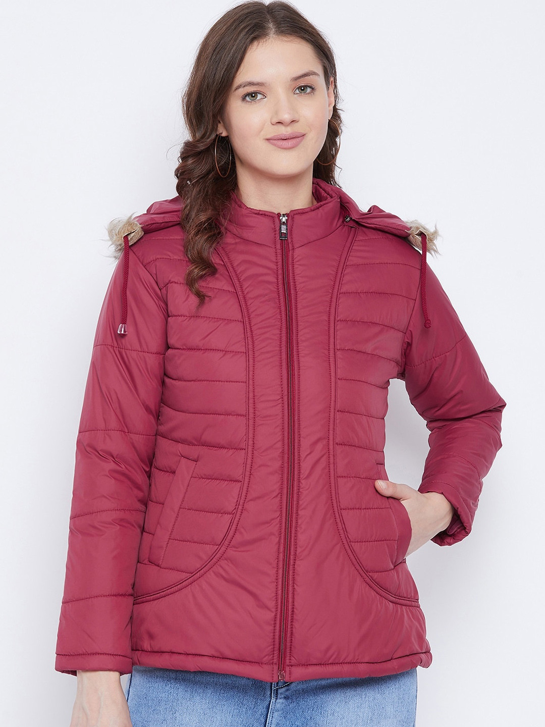 VERO AMORE Women Maroon Insulator Padded Jacket