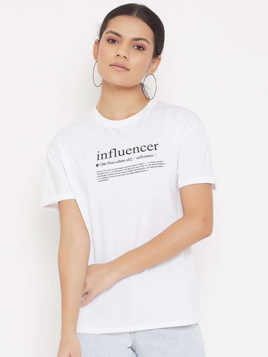 Adobe White Printed Regular Top