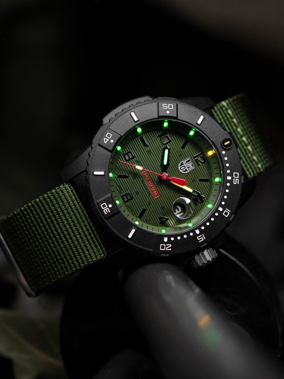 Luminox Men Green Dial & Green Wrap Around Straps Analogue Watch XS 3617 SET