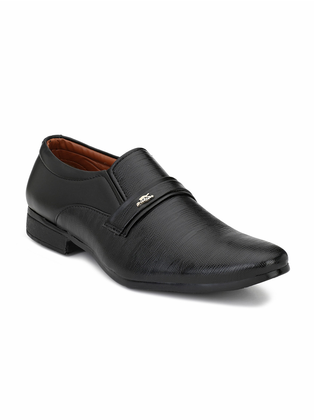 RL Rocklin Men Men Black Solid Formal Slip-On