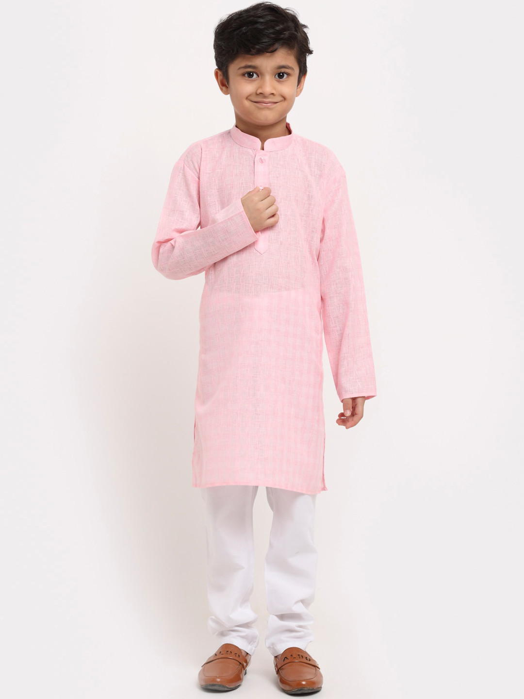 KRAFT INDIA Boys Pink Kurta