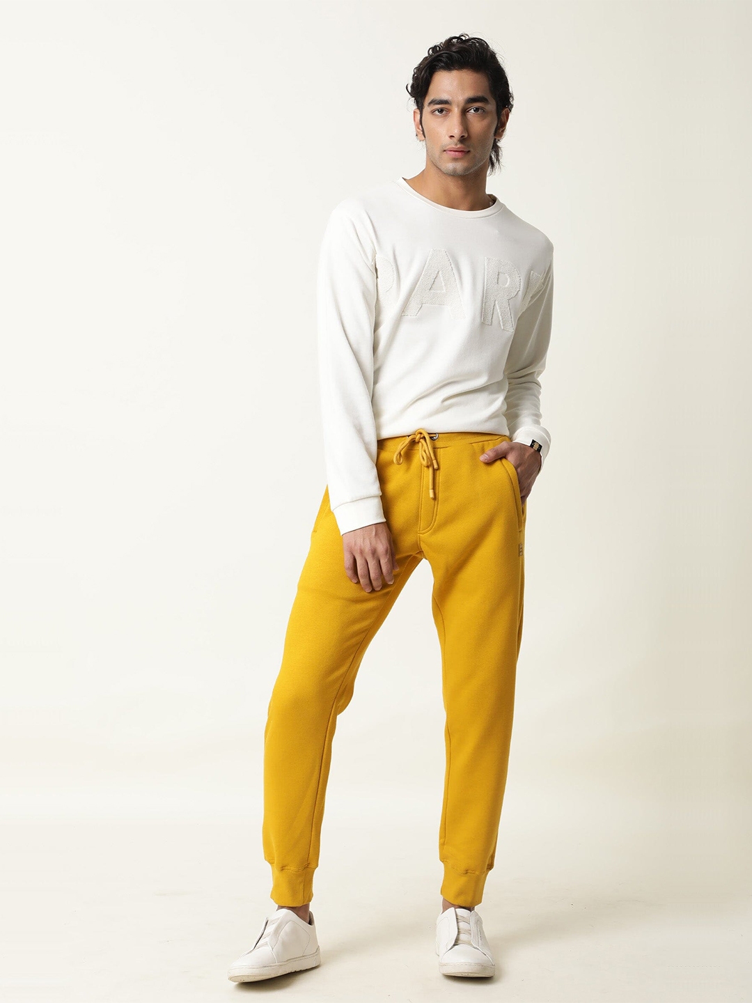 Mustard color joggers new arrivals