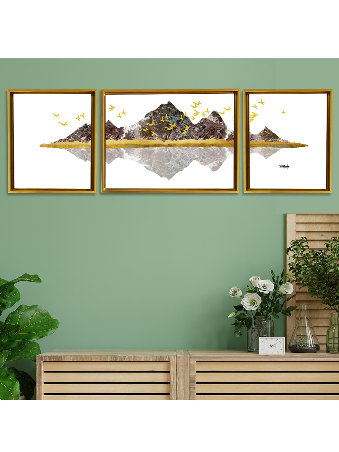 Art Street Nature Canvas 3 Piece Wall Rectangle Paintings Wall Art