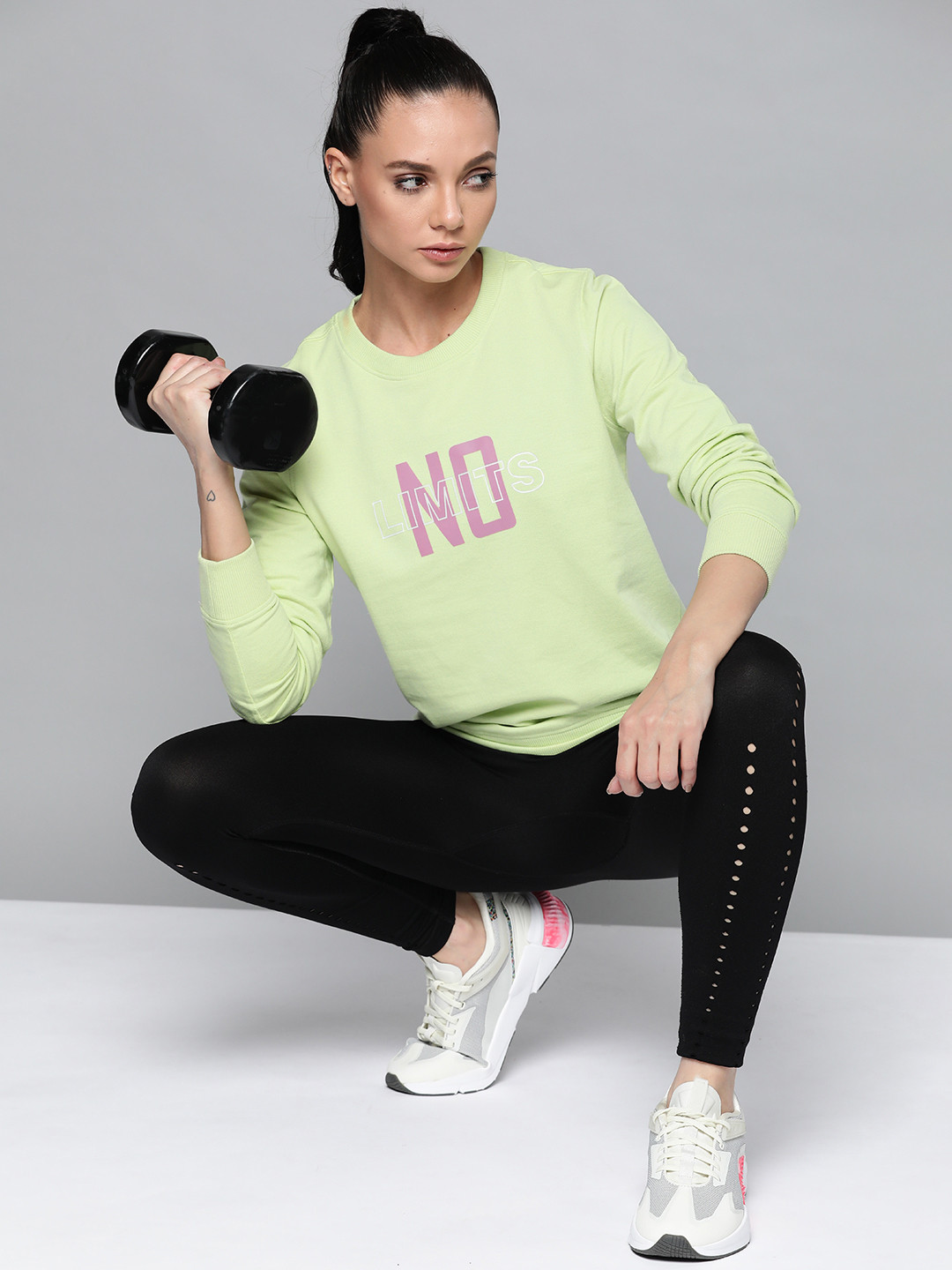 Slazenger Women Green Printed Sweatshirt