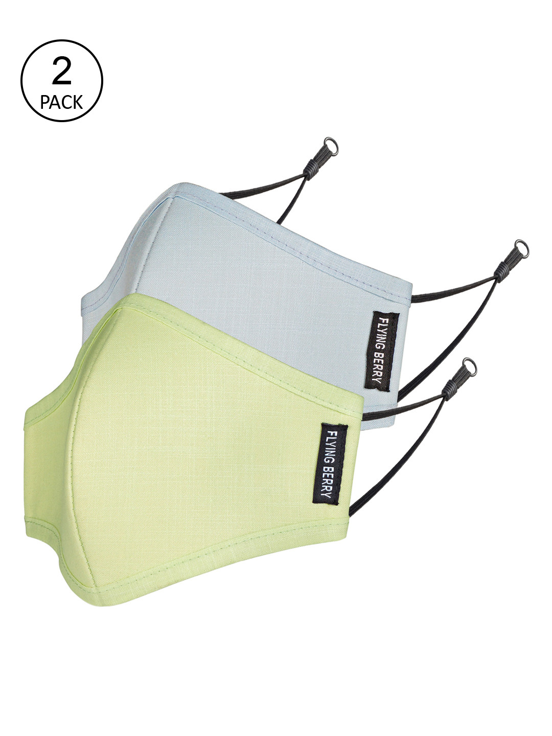 FLYING BERRY Pack Of 2 Multicoloured Cotton N95 Anti Pollution Face Mask