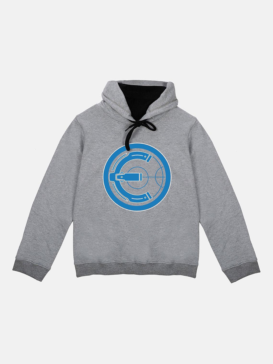 YK Marvel Boys Grey Printed Hooded Sweatshirt