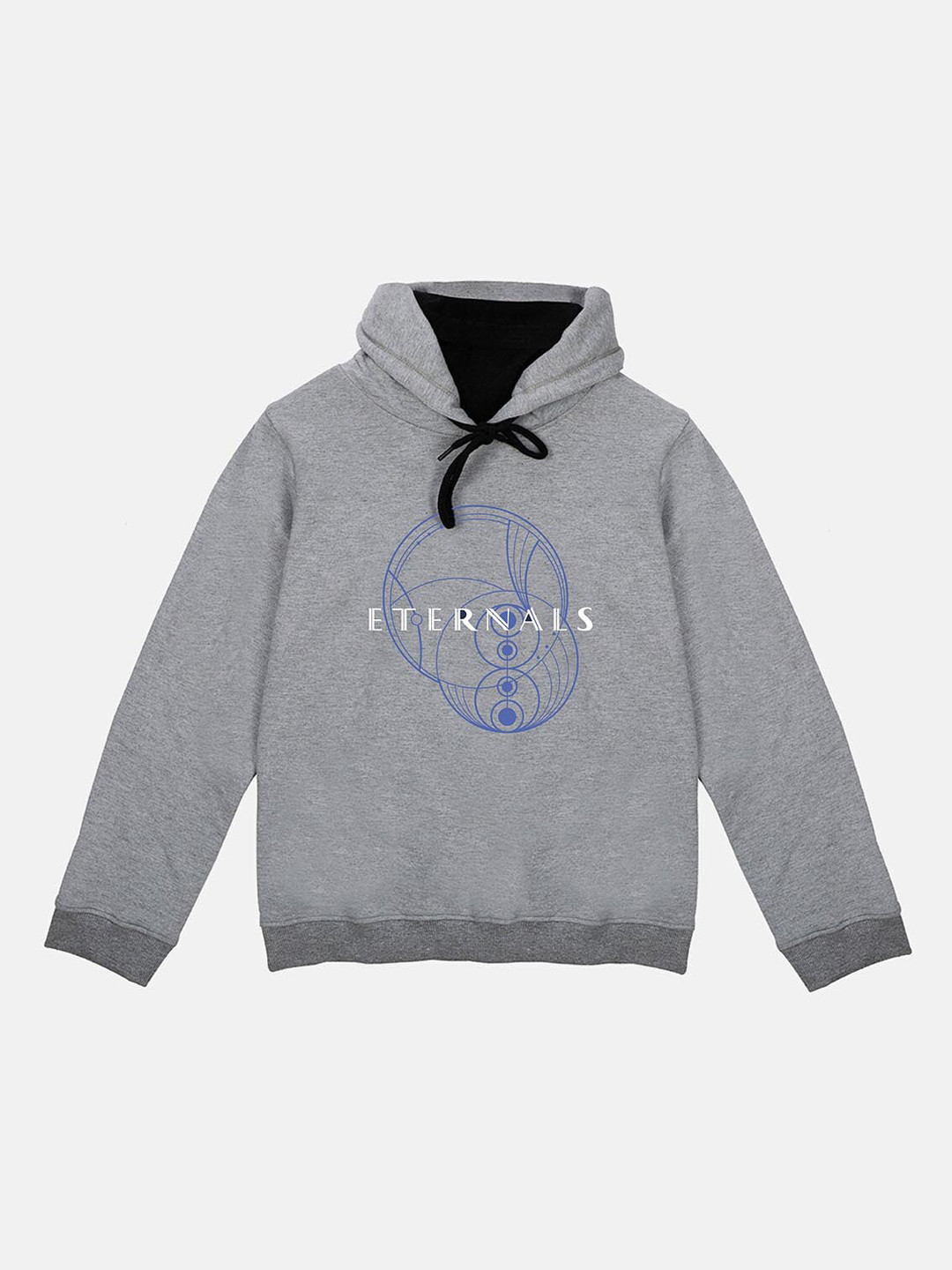 YK Marvel Boys Grey Eternals Printed Hooded Sweatshirt