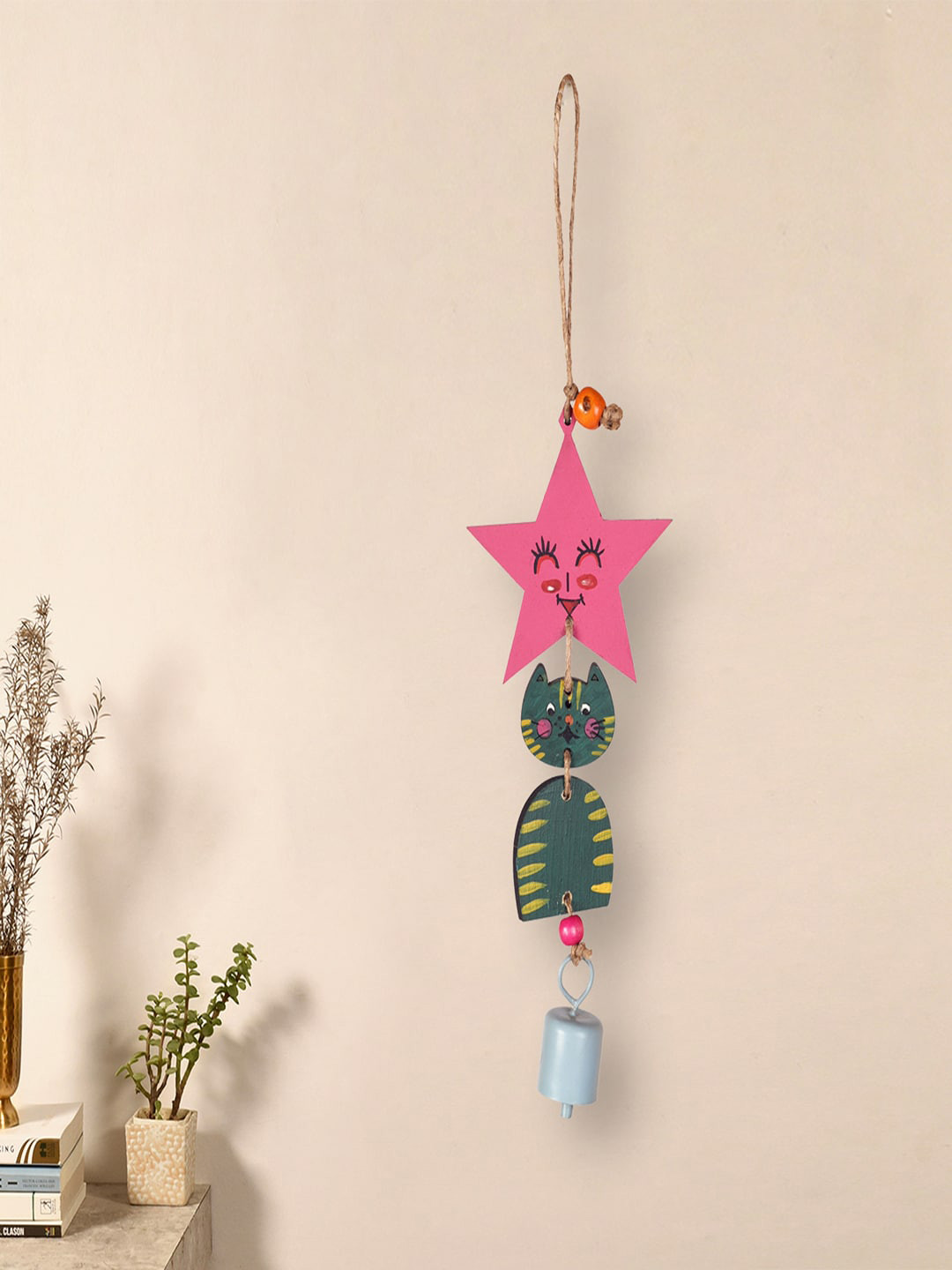 AAKRITI ART CREATIONS Multicoloured Kitty Windchimes