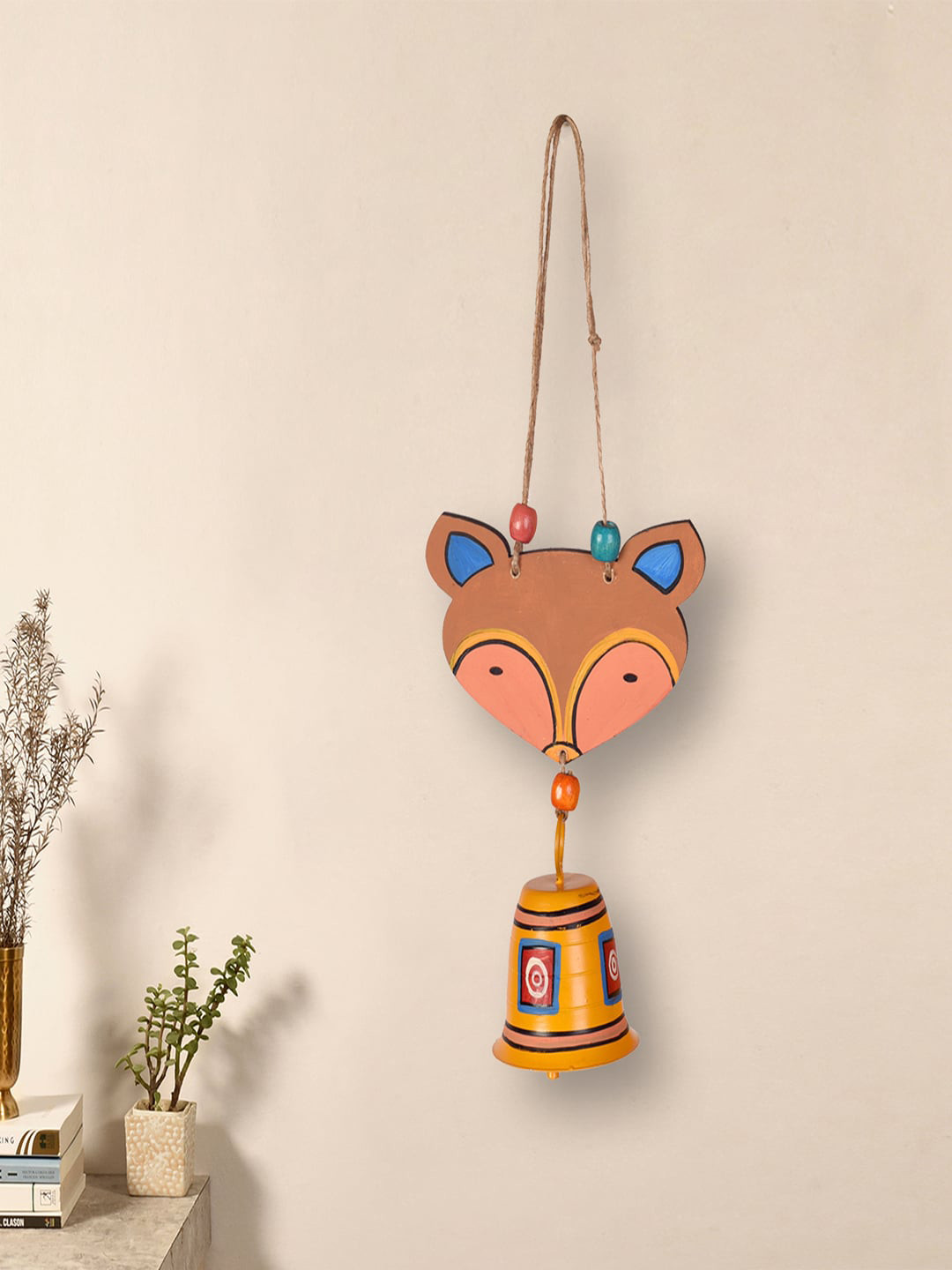 AAKRITI ART CREATIONS Brown & Pink Foxy Brown Wind Chime