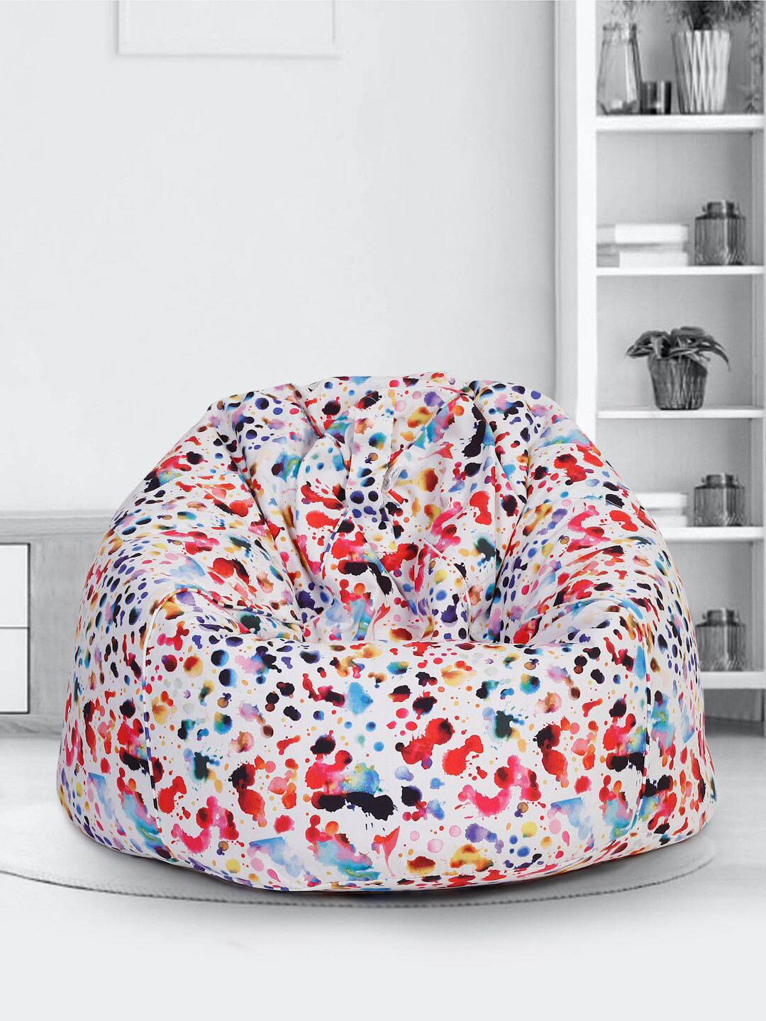SAKA DESIGNS Multi Color Digital Print Canvas XXL Bean Bag Cover