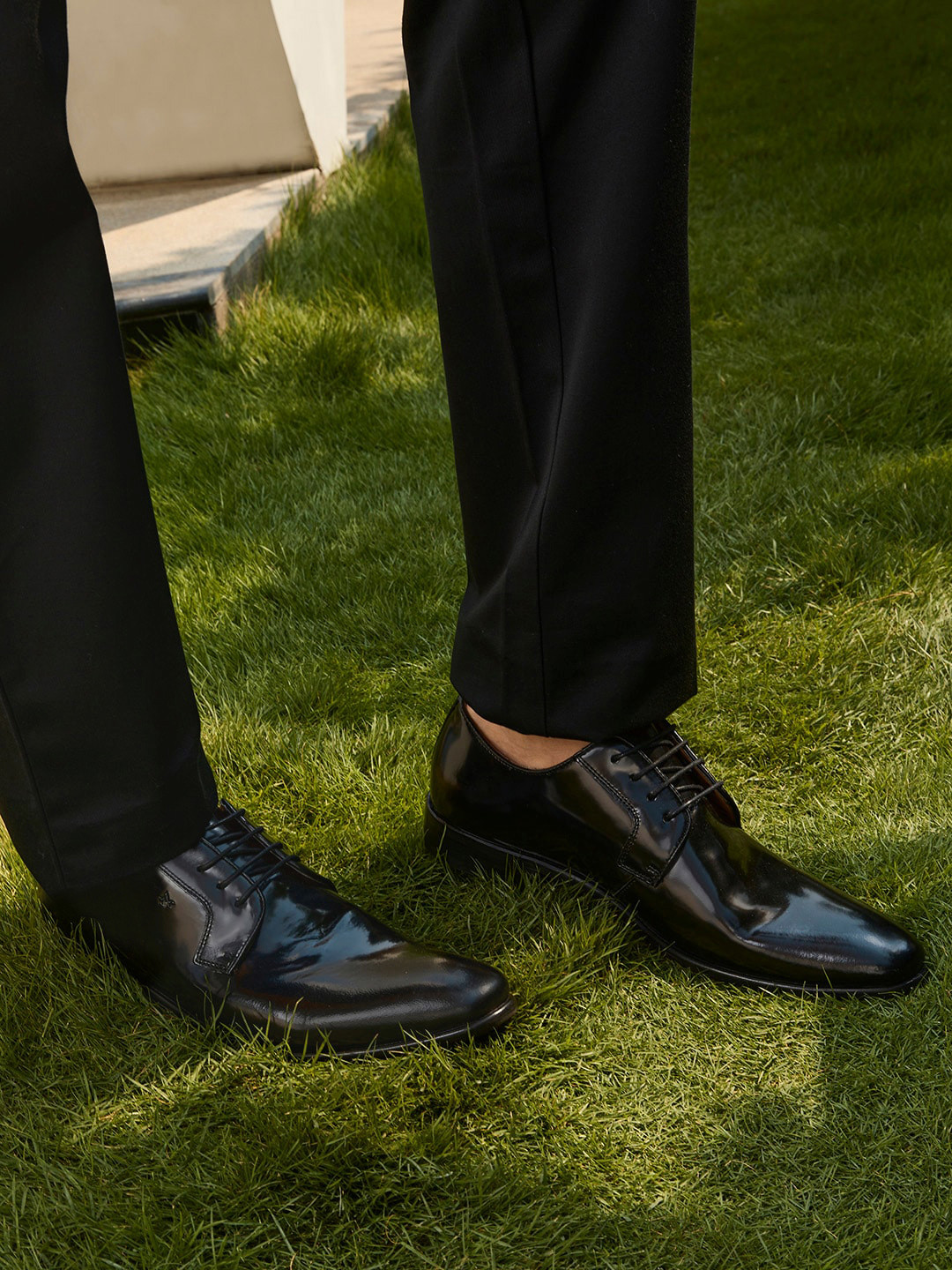 Arrow Men Black Leather  Derbys Formal Shoes