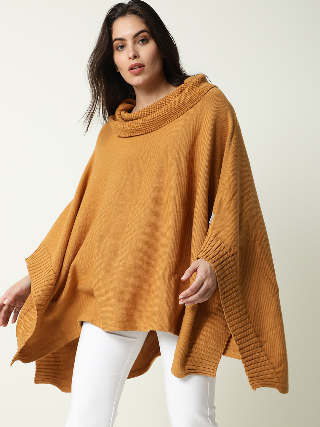 RAREISM Women Brown Longline Lapel Shrug