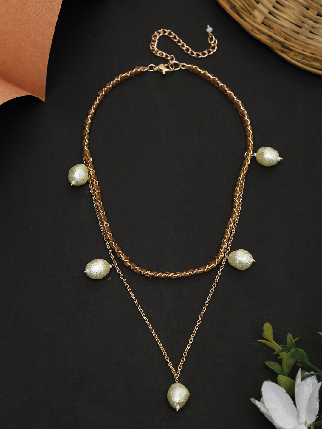 Madame Rose Gold & Brown Rose Gold-Plated Layered Chain