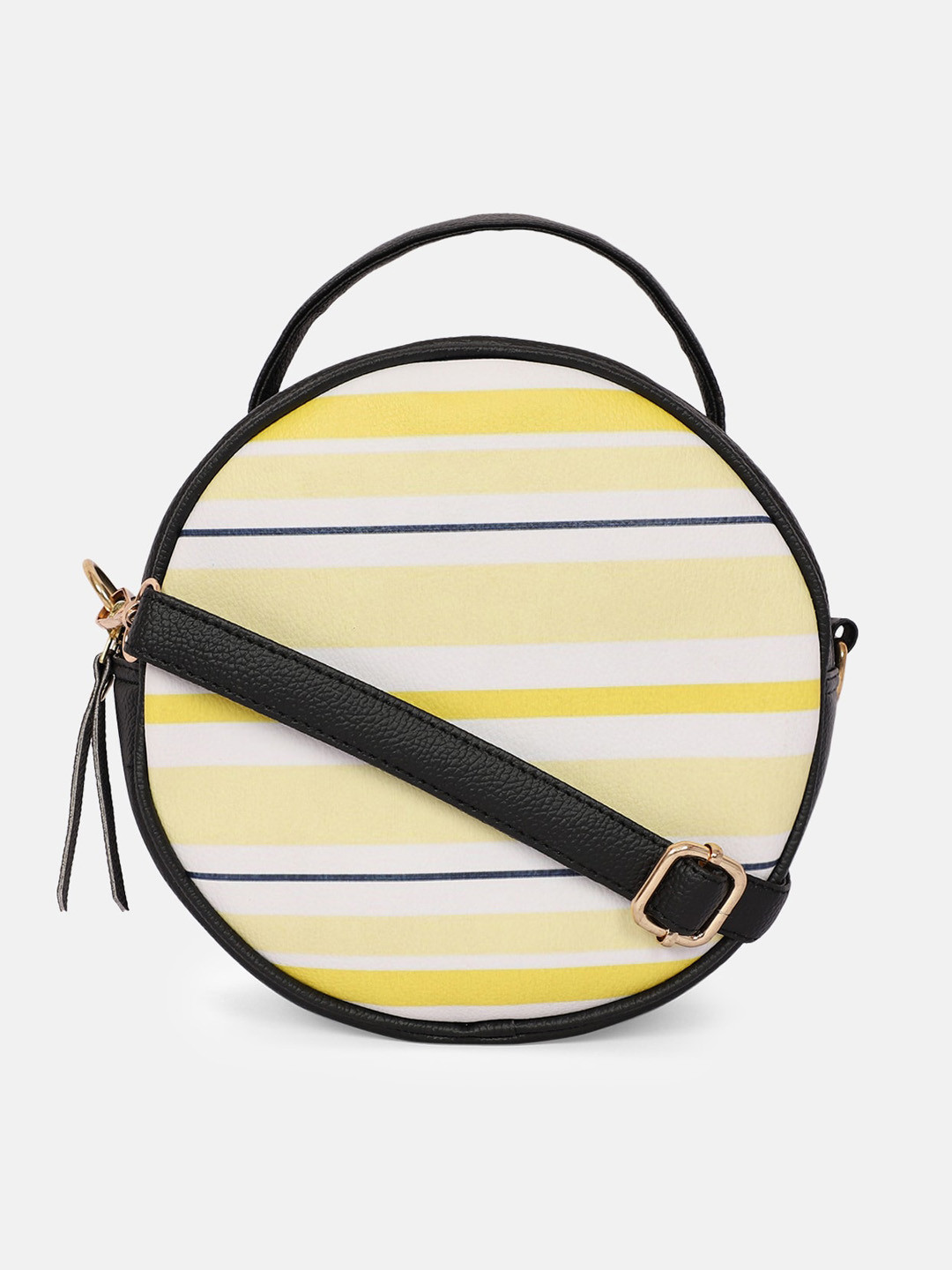 Bagsy Malone Yellow & White Striped Full Moon Sling Bag