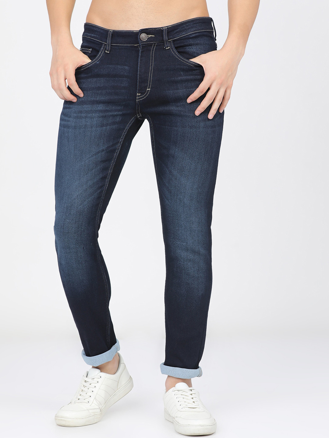 HIGHLANDER Men Blue Slim Fit Light Fade Stretchable Jeans