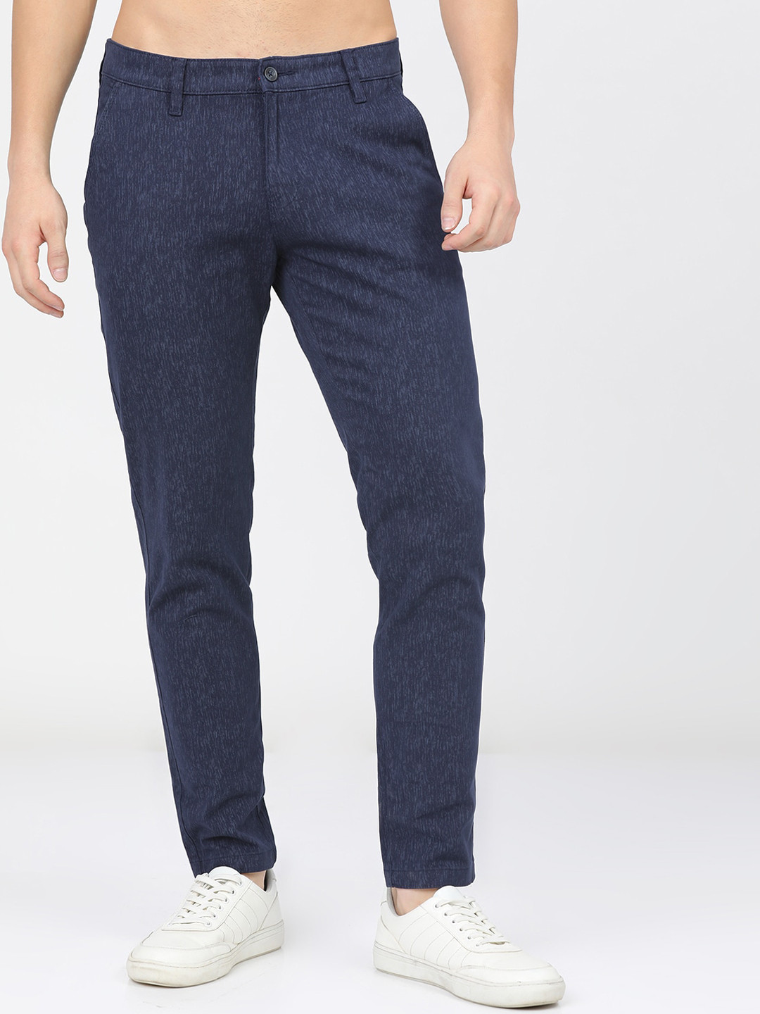 HIGHLANDER Men Blue Slim Fit Easy Wash Chinos