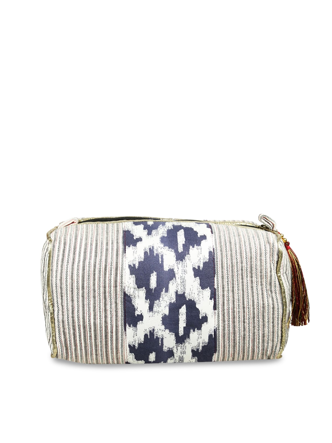 Style SHOES White   Navy Blue Printed Toiletry Kit Pouch