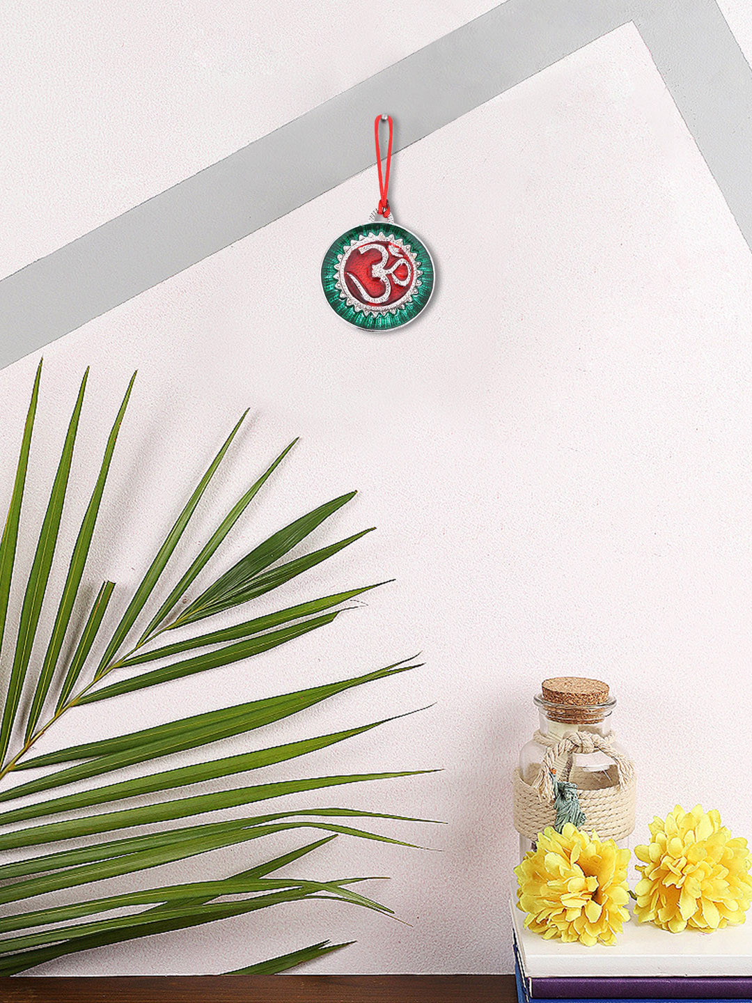 Home Sparkle Home Sparkle Metal Ethnic Motifs Glossy Hanging Hall Wall Hangings-7In