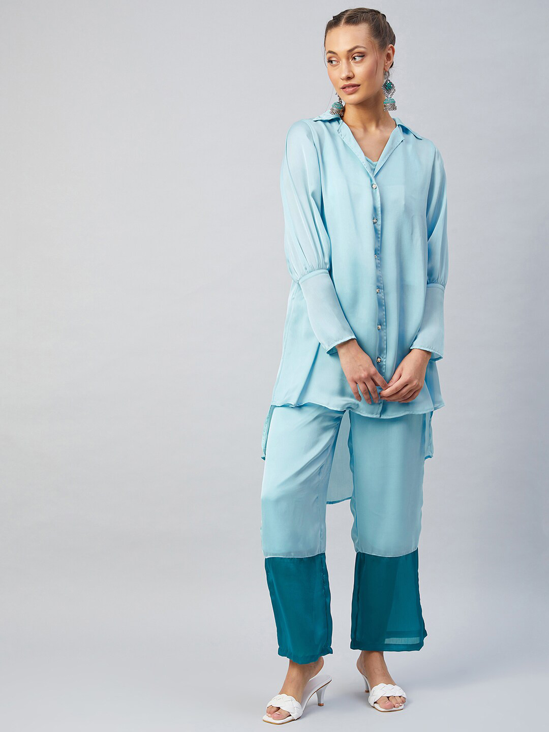 Athena Women Blue Top with Trousers