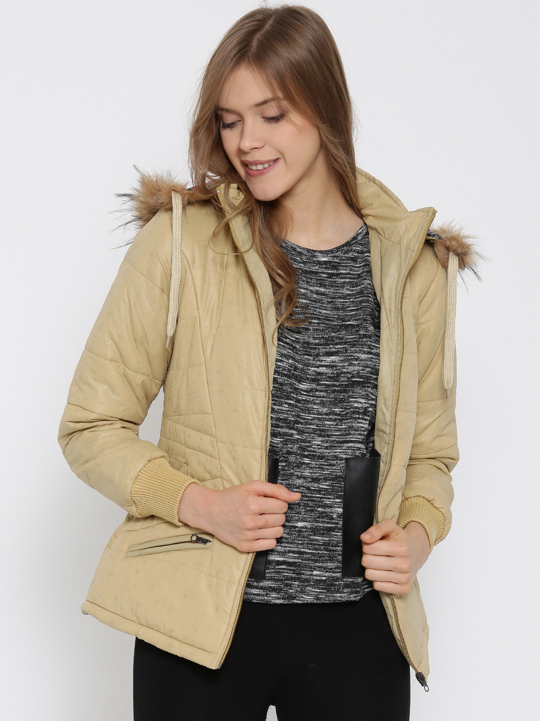 beige parkas