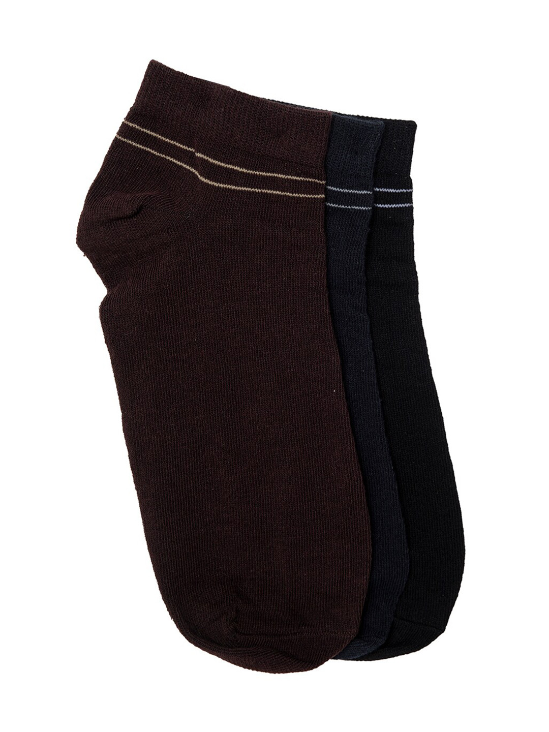 Allen Cooper Pack Of 3 Cotton Ankle-Length Socks