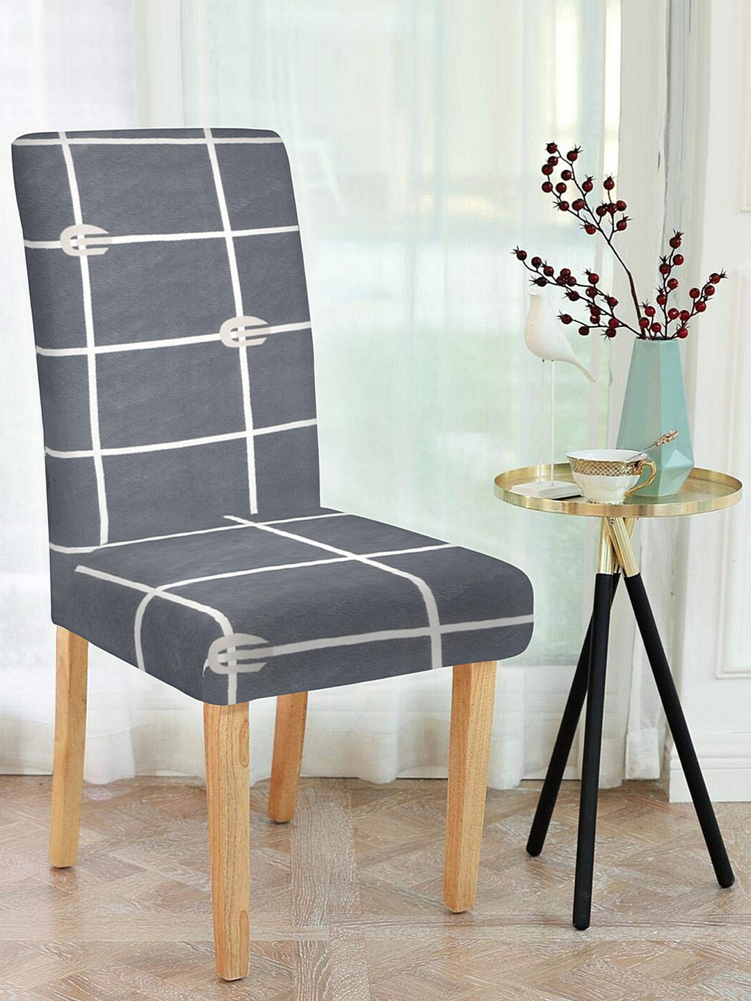 Cortina Grey & White Printed Chair Covers