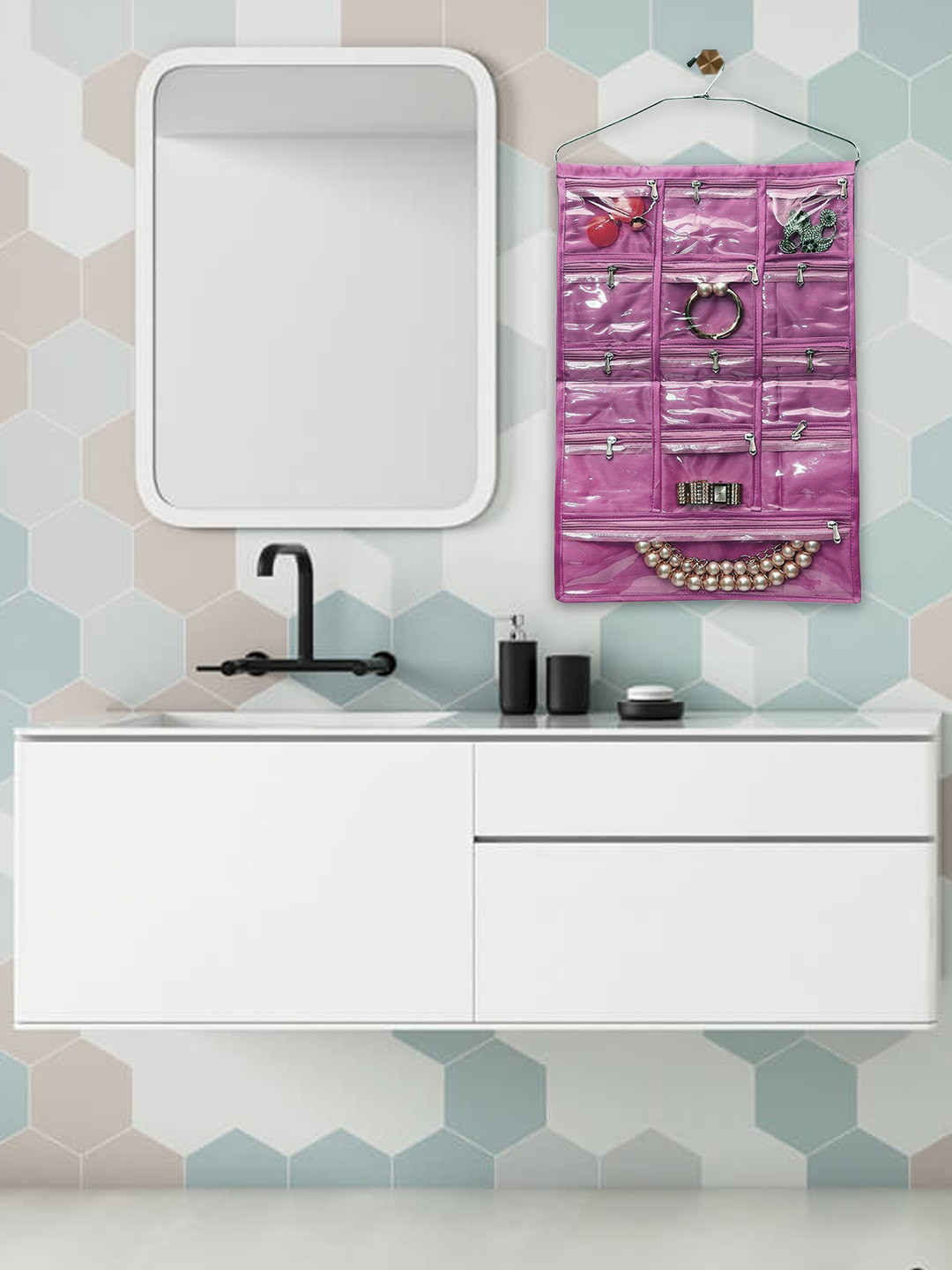 Kuber Industries Purple Jewellery Organizer