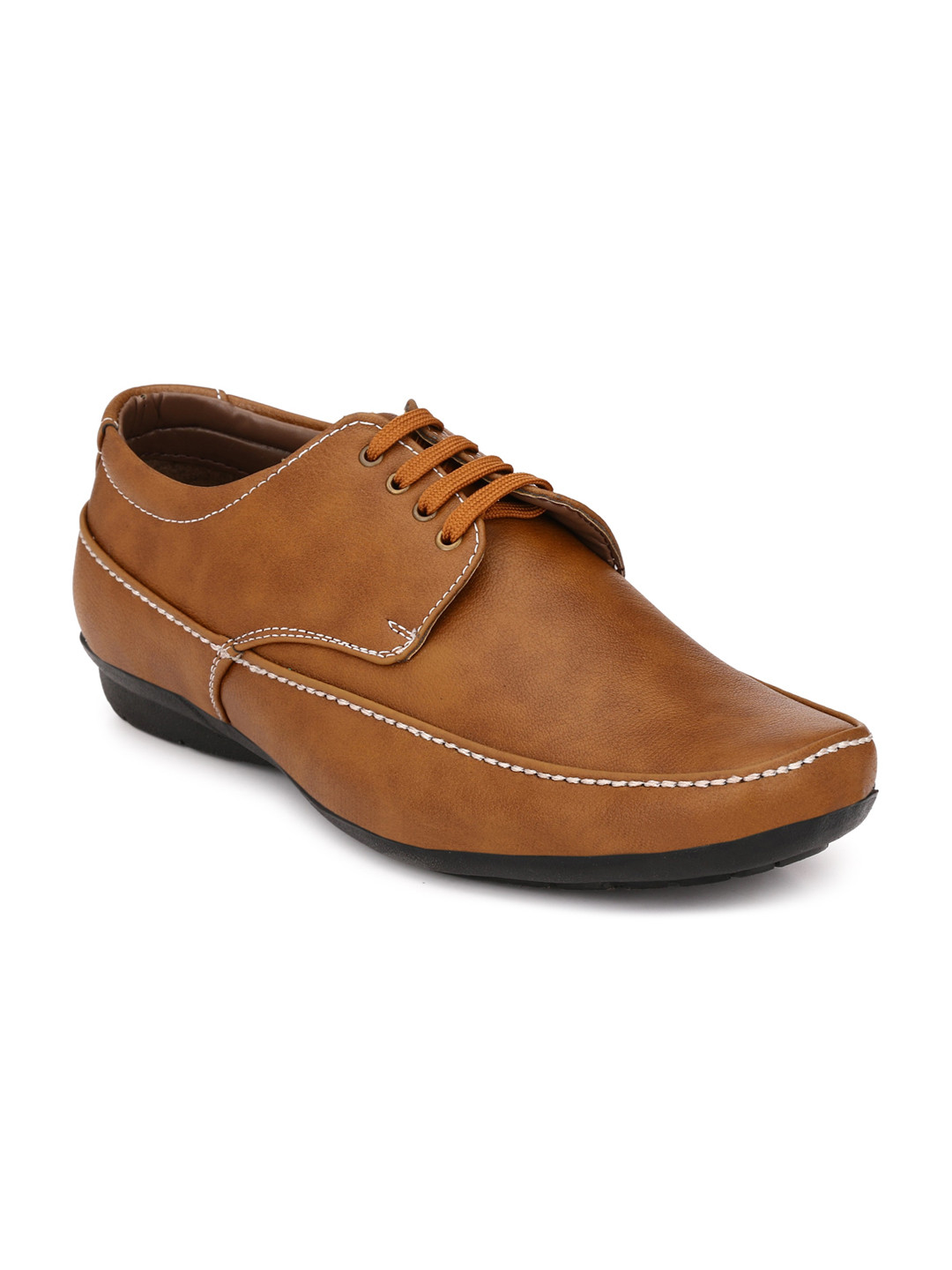 RL Rocklin Men Tan Brown Solid Formal Derbys