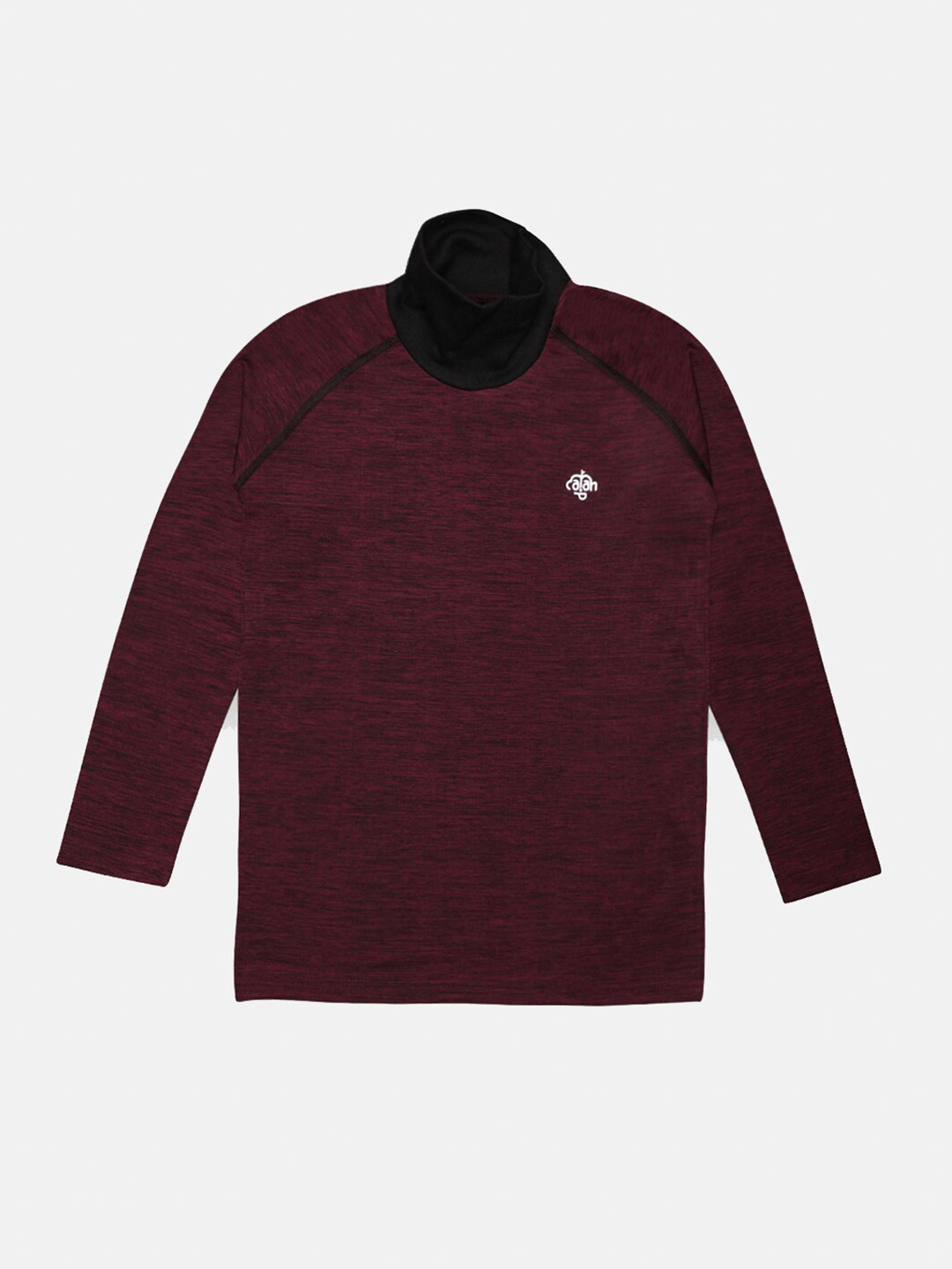 CHIMPRALA Boys Maroon Grindle Effect Antimicrobial Cricket T-shirt