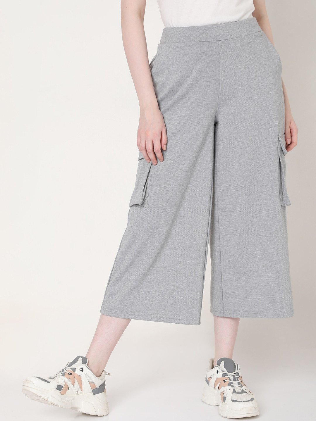 Vero Moda Women Grey Culottes Trousers