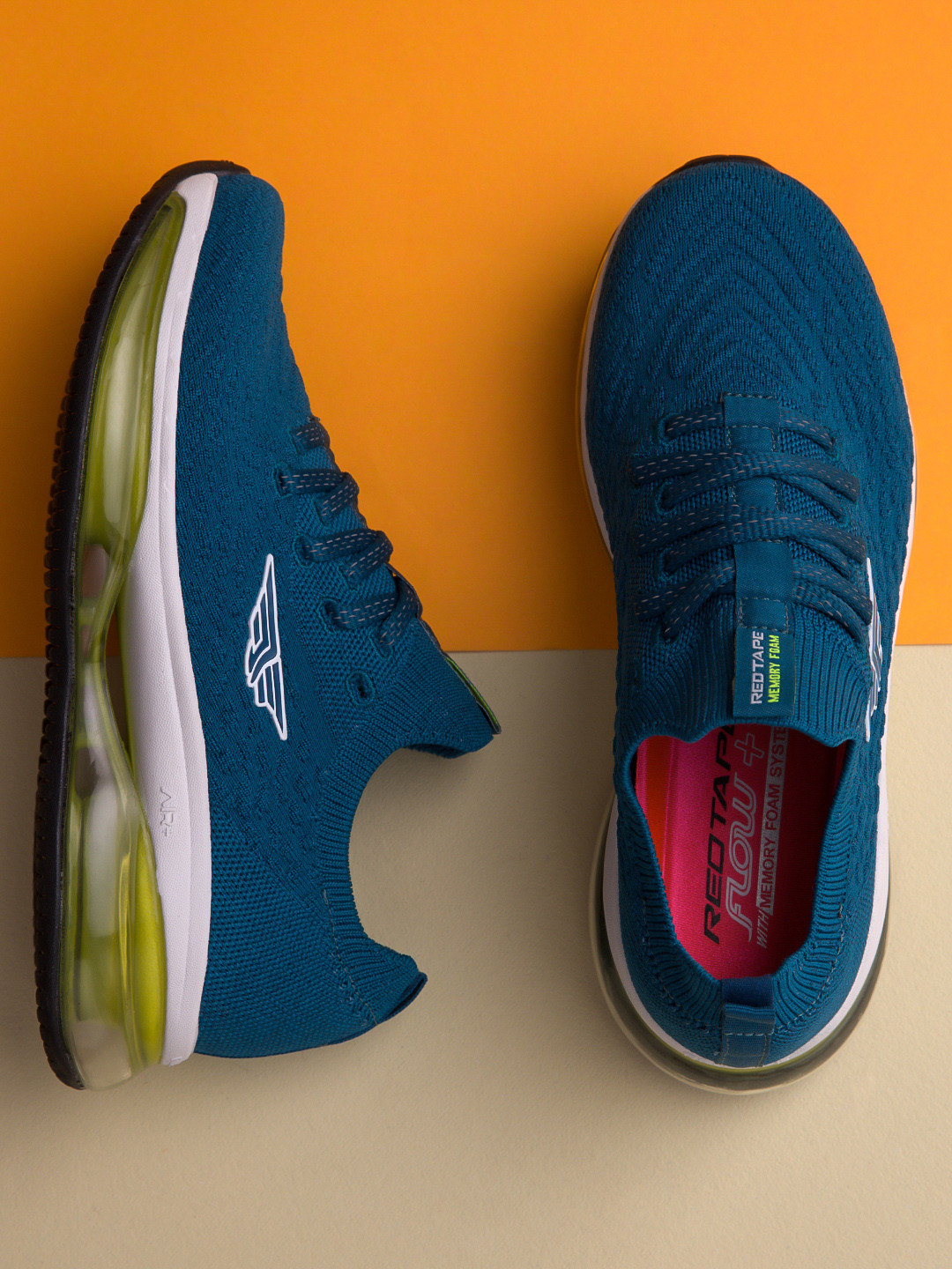 Red Tape Women Blue Textured Mesh Walking Shoes