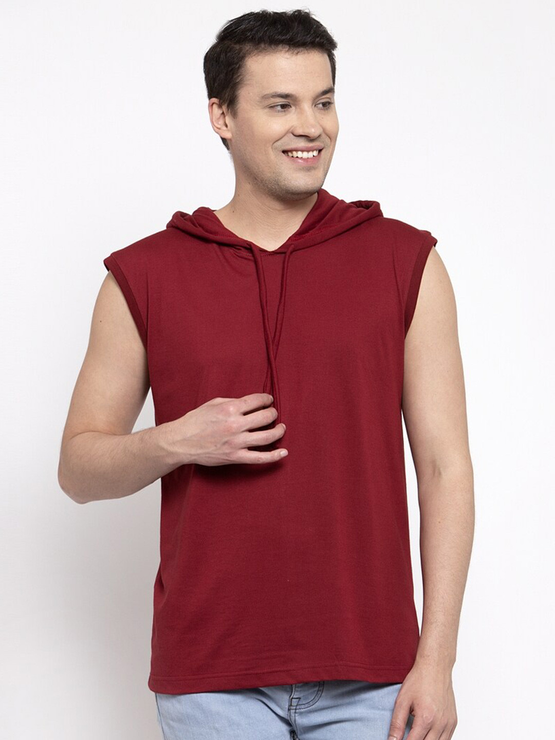 Friskers Men Maroon Pockets T-shirt