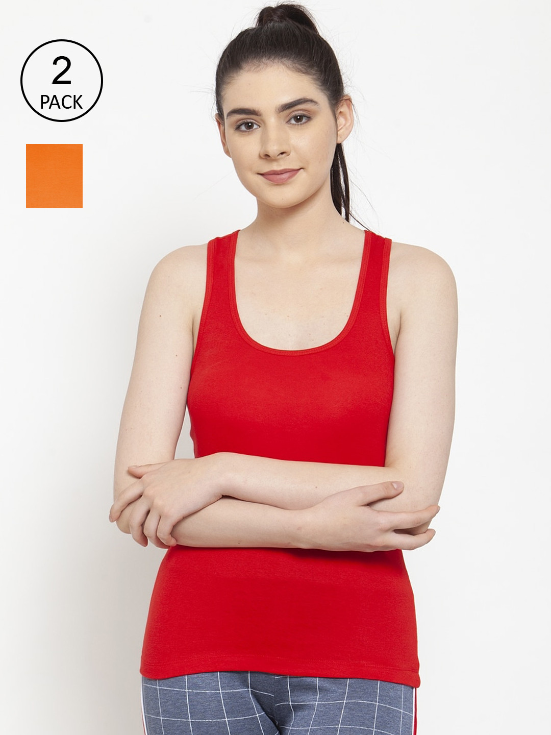 Friskers Red & Orange Top